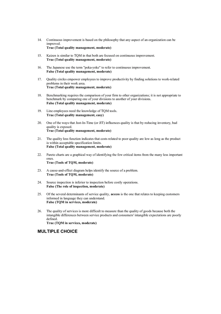 Managing Quality Short Answers - Page 2