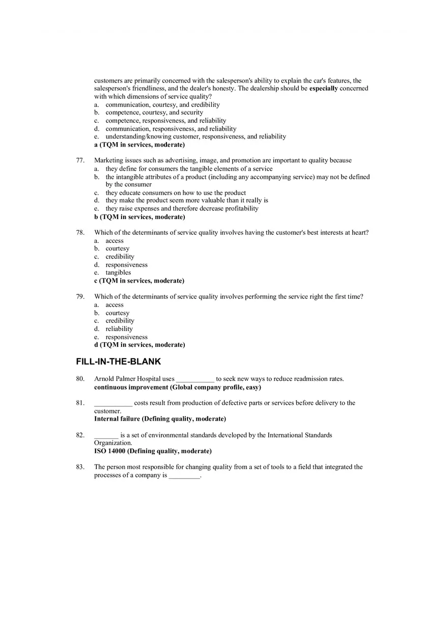 Managing Quality Short Answers - Page 3