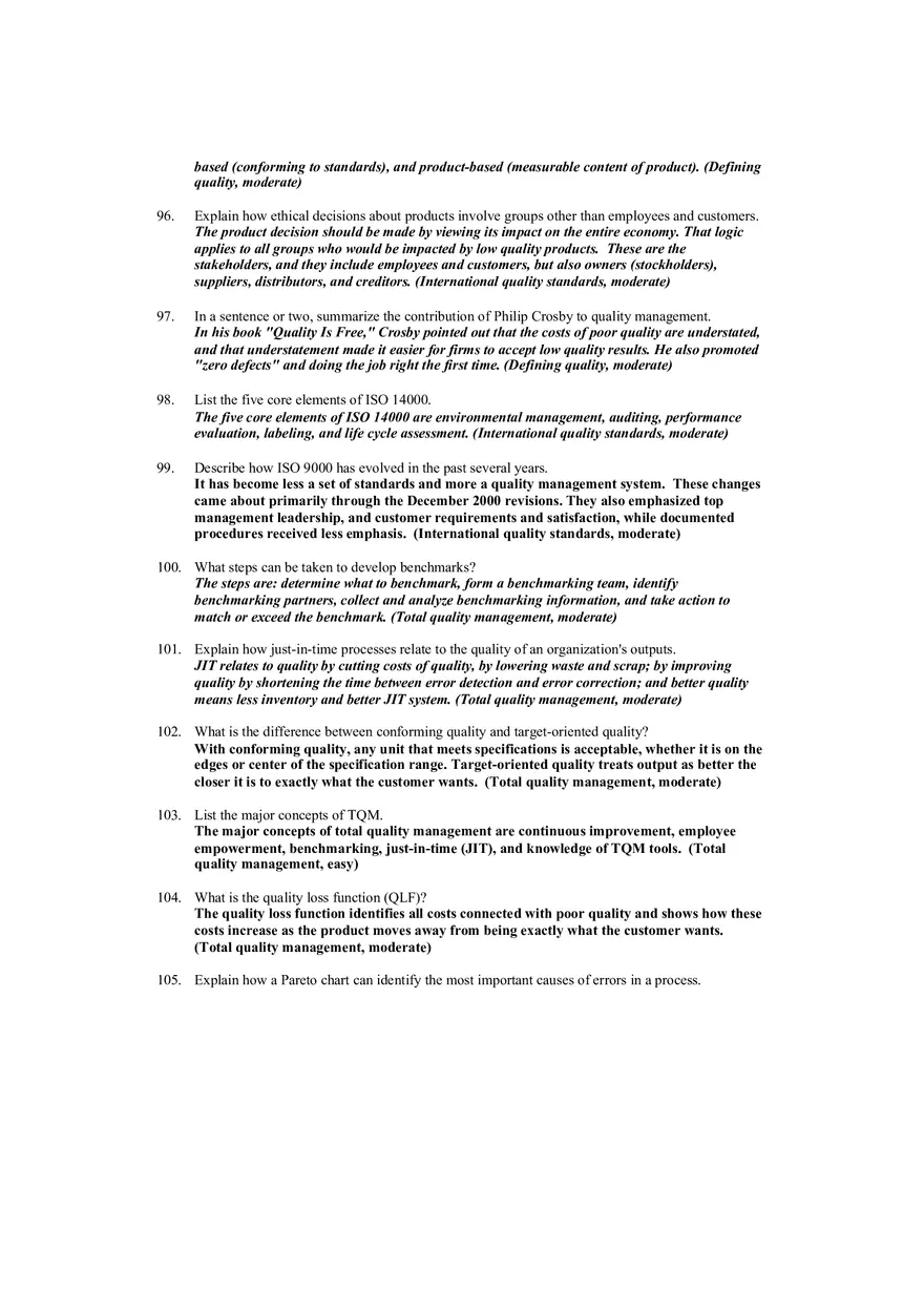 Managing Quality Short Answers - Page 5