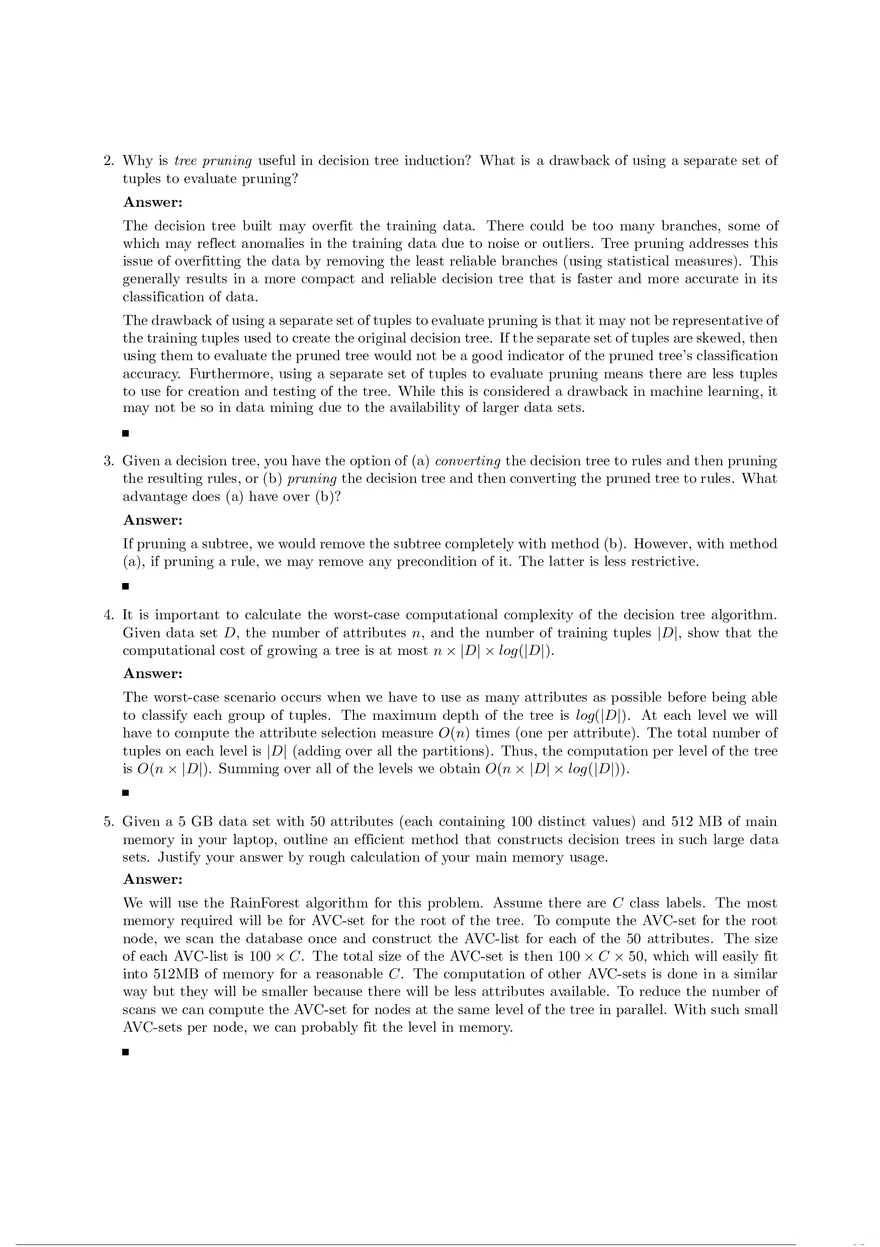 Solution Manual for Data Mining Chapter 8 - Page 2