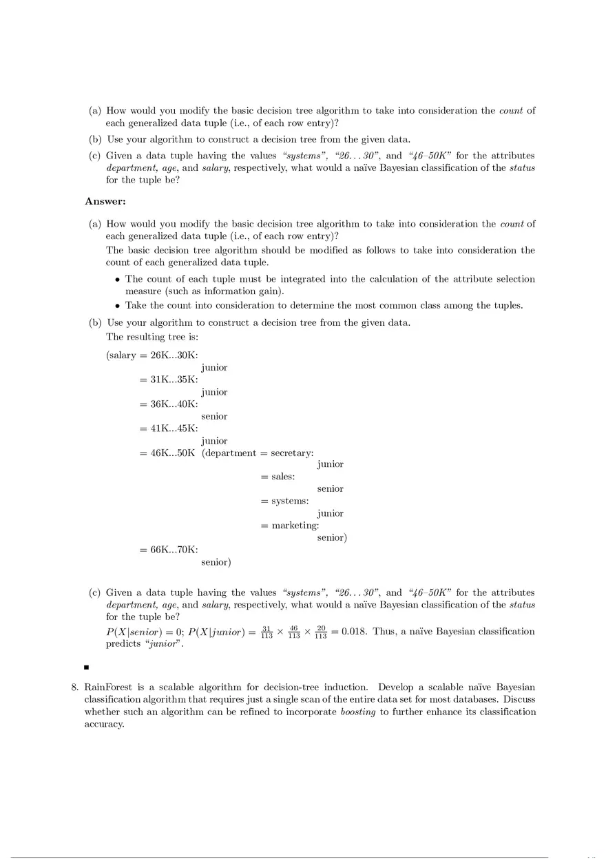 Solution Manual for Data Mining Chapter 8 - Page 4