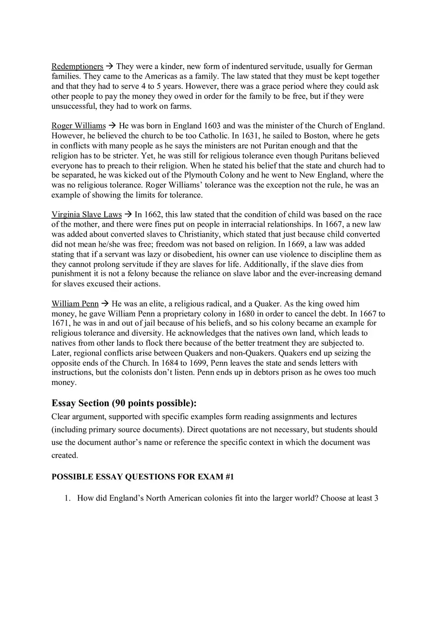 Exam of United States History to 1877 - Page 4