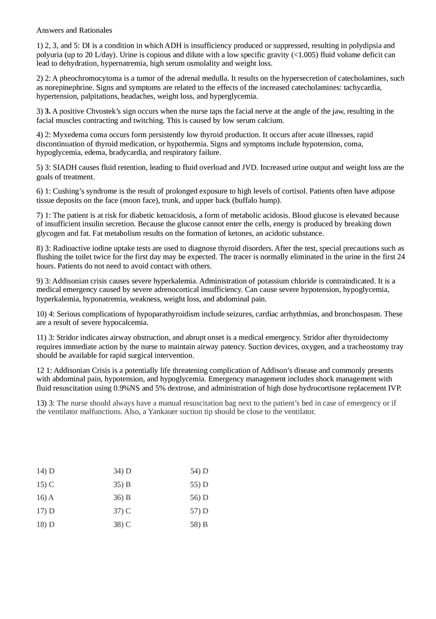Endocrine - Exam - Page 1