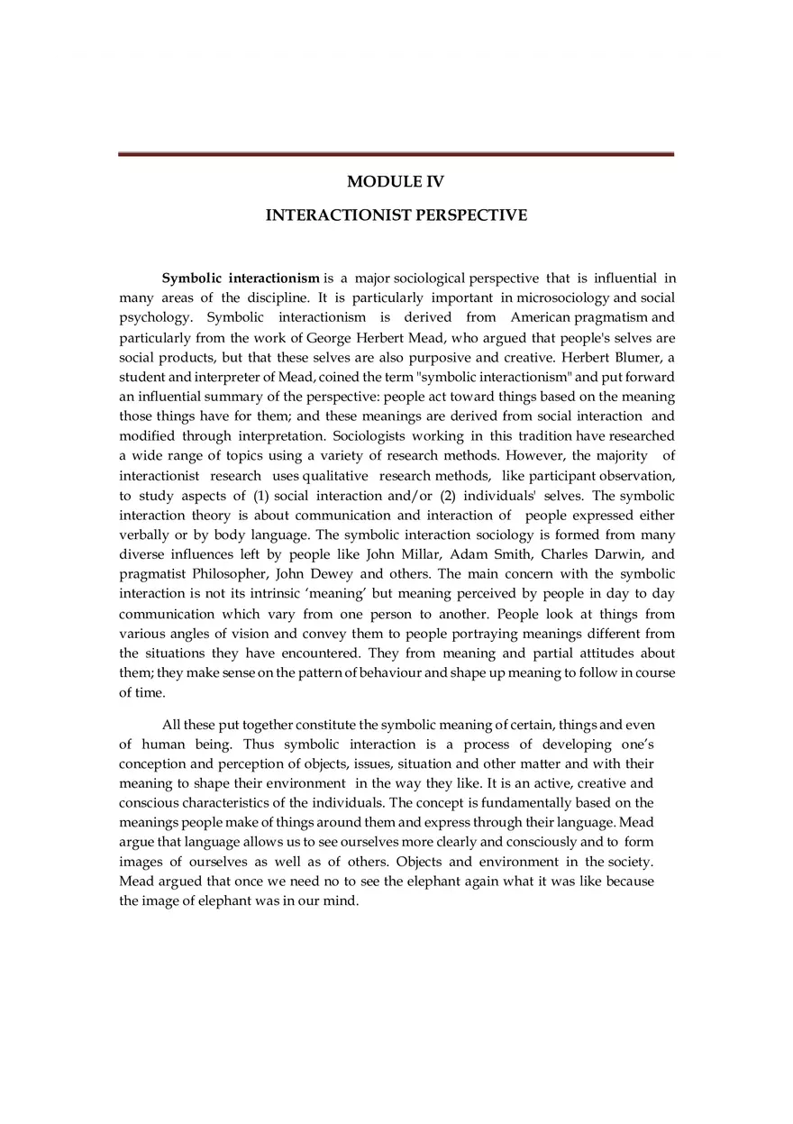 Theoretical Perspectives In Sociology Module 4 - Page 1