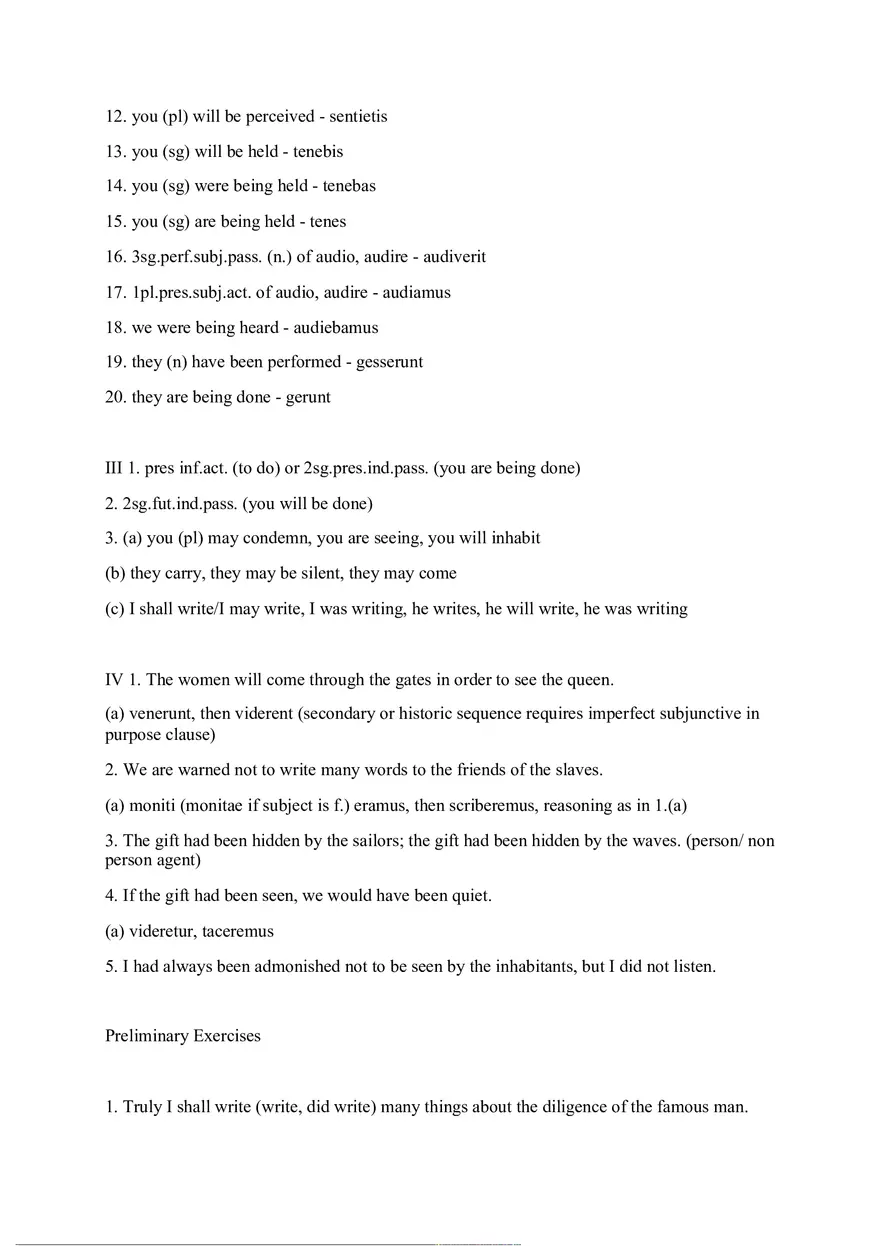 Answer Key for Latin. An Intensive Course Part 2 - Page 4