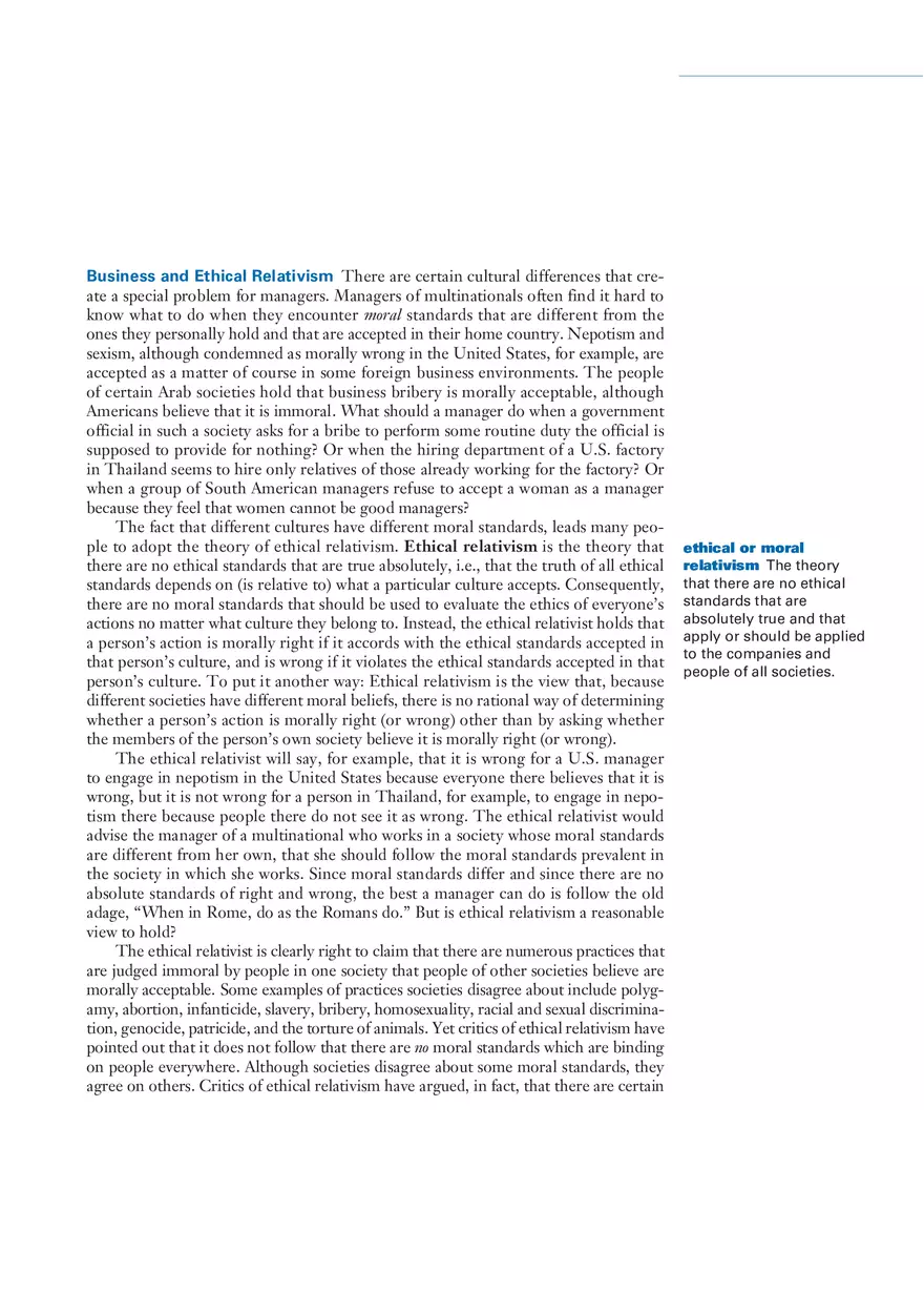 Ethical Relativism in Business Ethics - Page 1