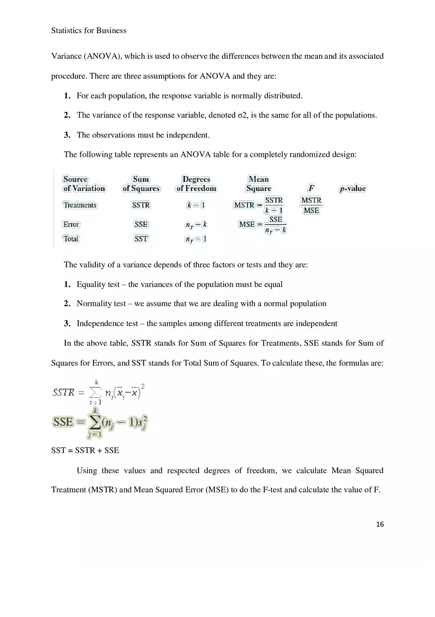 Statistics for Business Research Paper - Page 8