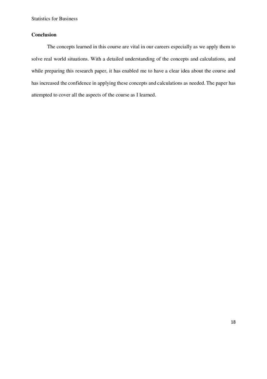 Statistics for Business Research Paper - Page 10