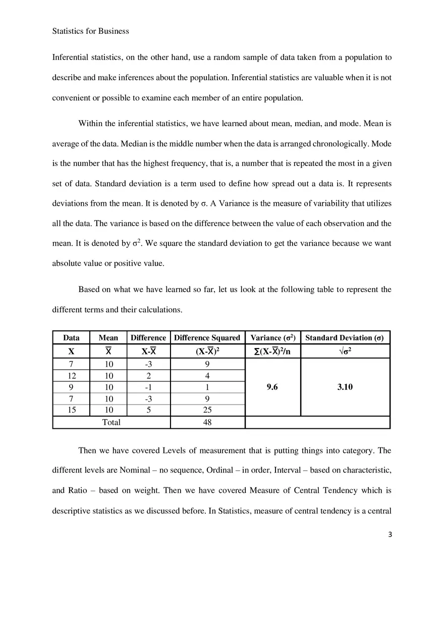 Statistics for Business Research Paper - Page 11