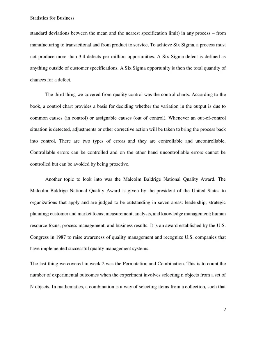 Statistics for Business Research Paper - Page 15