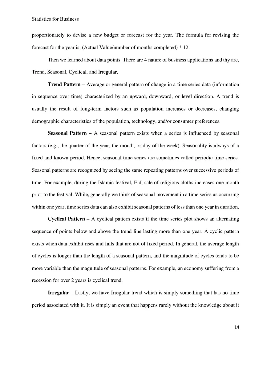 Statistics for Business Research Paper - Page 6