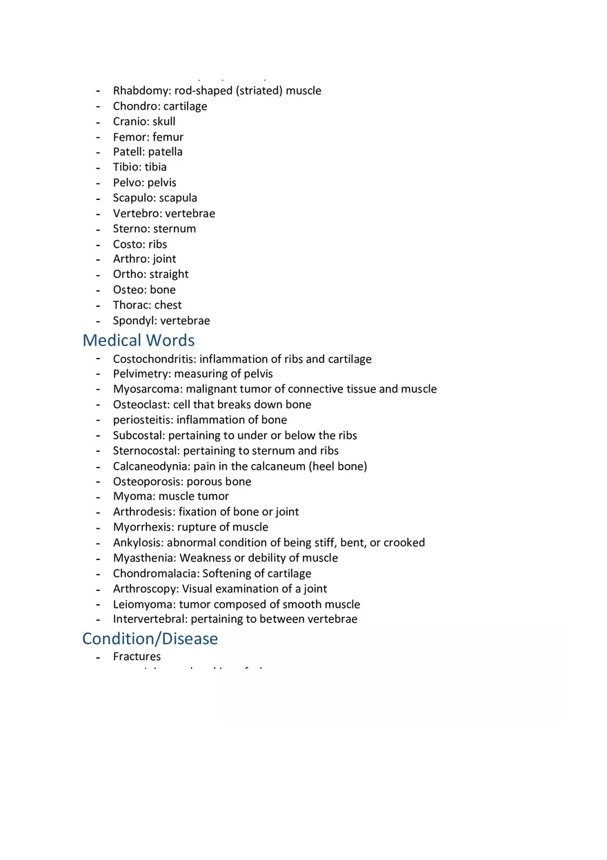Musculoskeletal System - Page 2