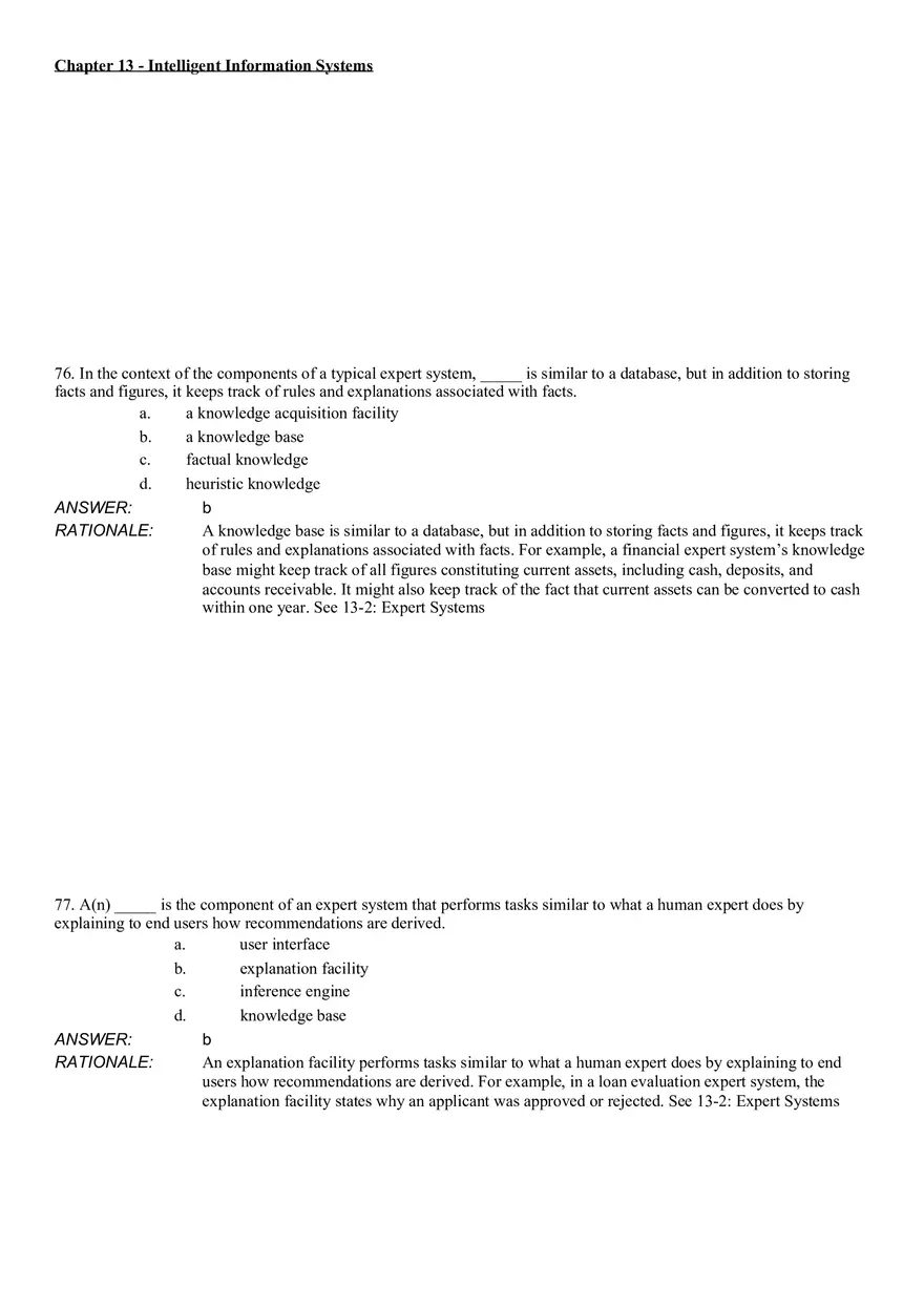 Intelligent Information Systems Answer Key 4 - Page 7