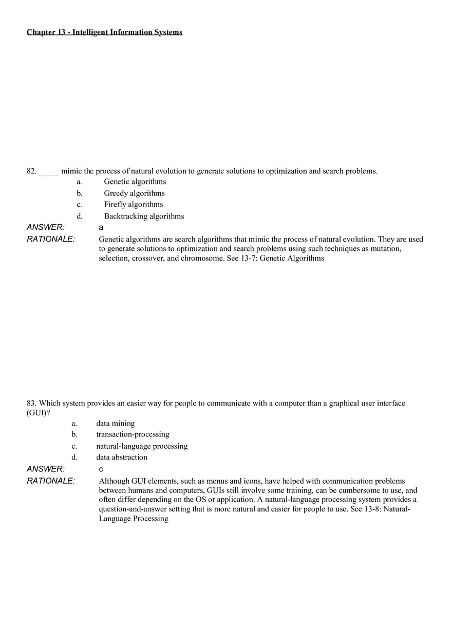 Intelligent Information Systems Answer Key 4 - Page 10