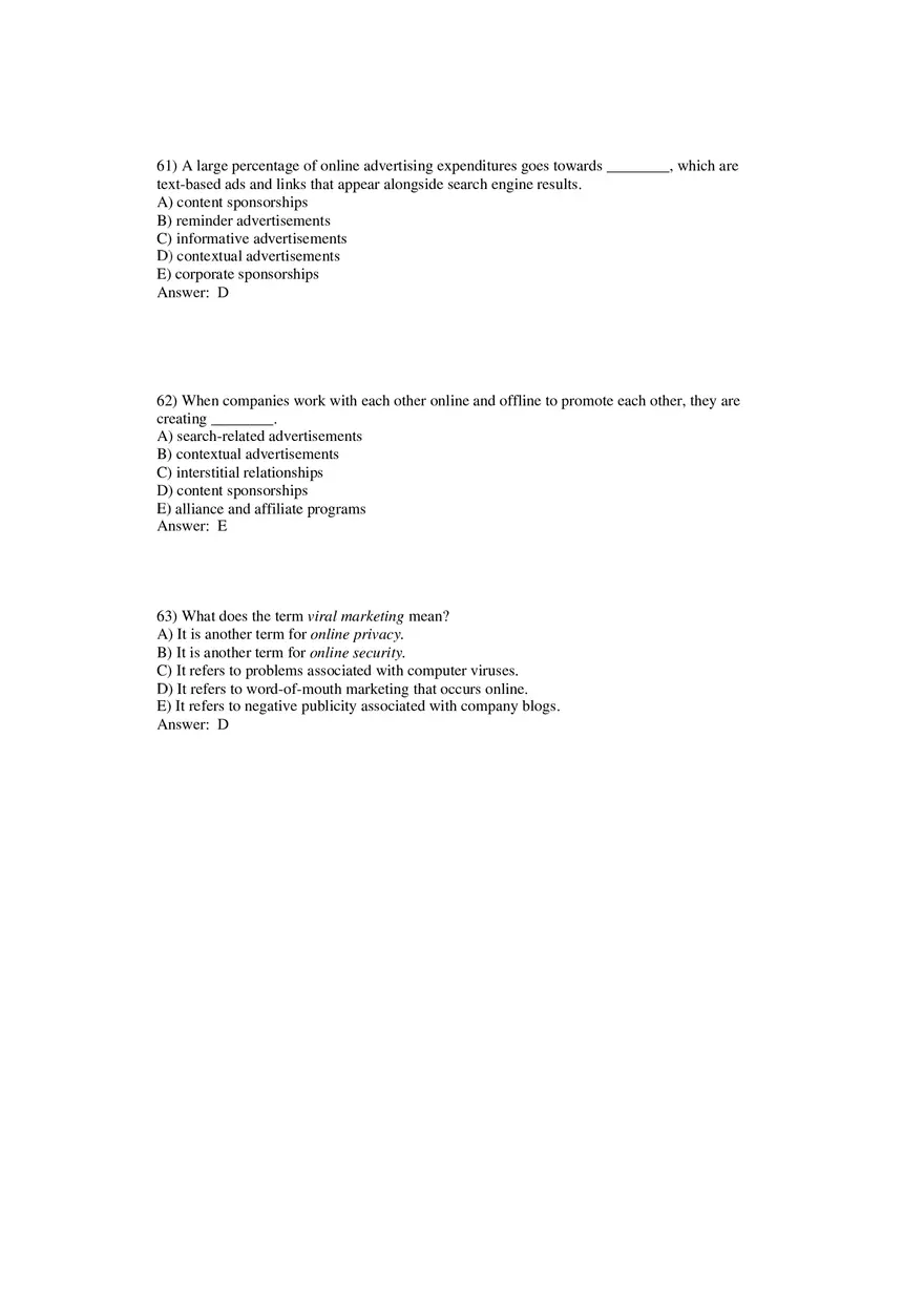 Building Direct Customer Relationships Answer Key Part 2 - Page 8