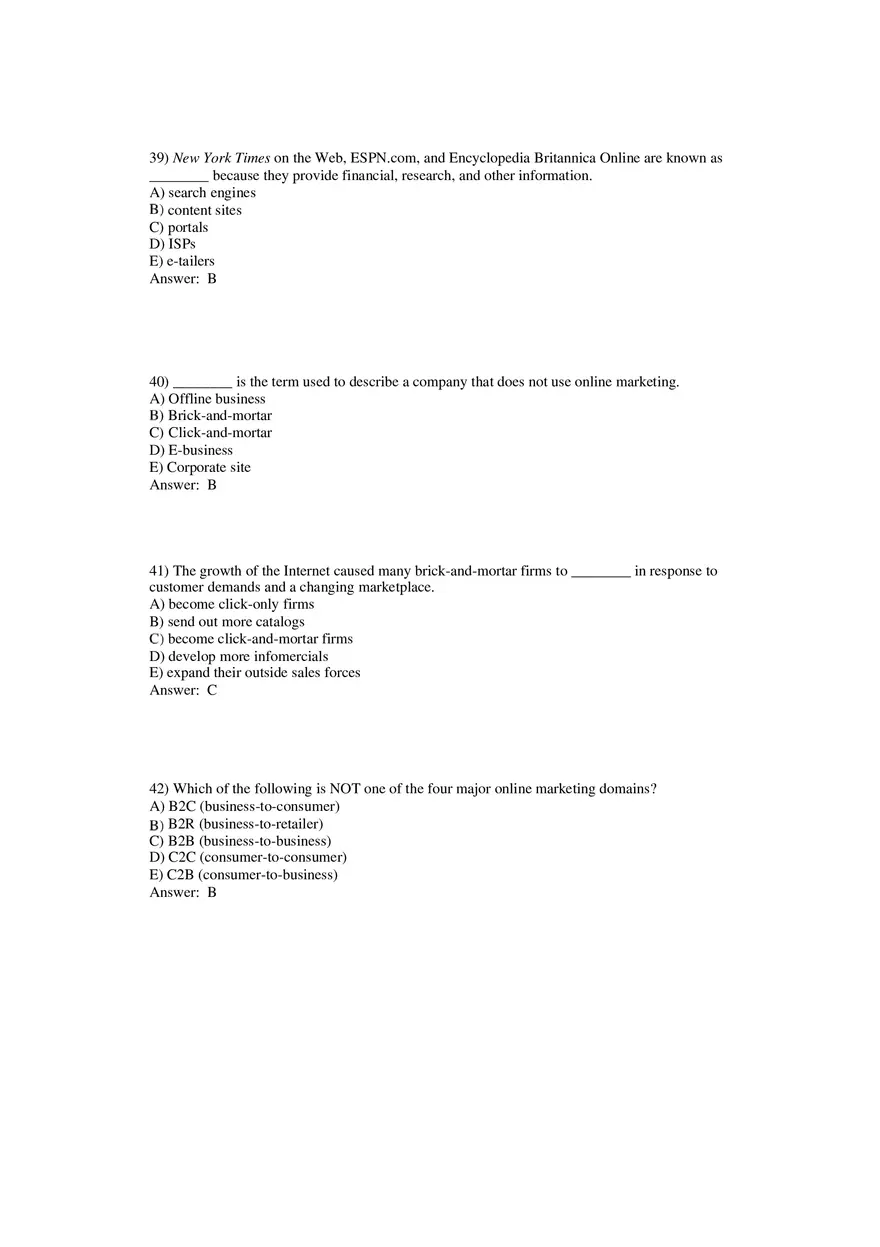 Building Direct Customer Relationships Answer Key Part 2 - Page 2
