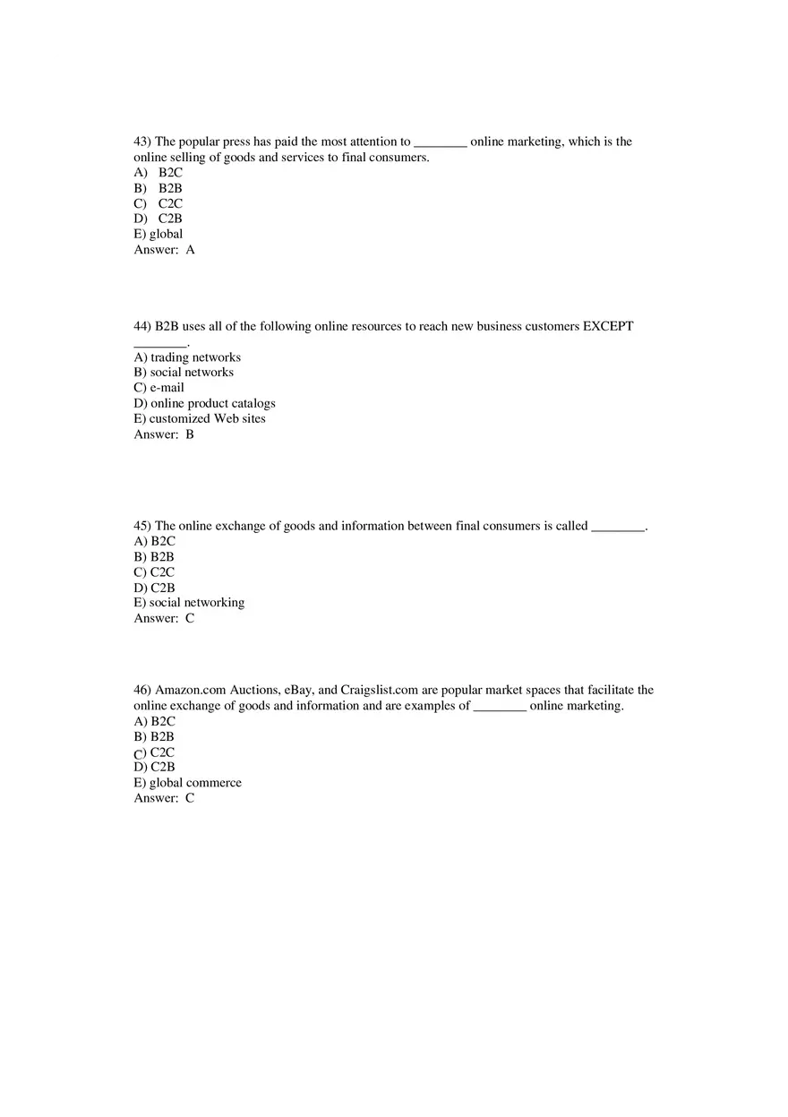 Building Direct Customer Relationships Answer Key Part 2 - Page 3