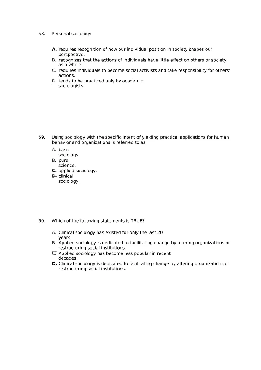 Chapter 01 The Sociological Imagination Answer Key Part 4 - Page 7