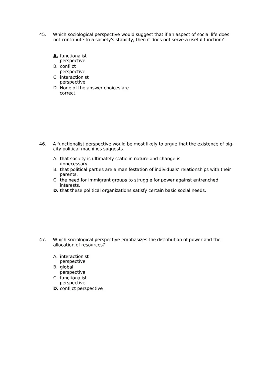 Chapter 01 The Sociological Imagination Answer Key Part 4 - Page 1