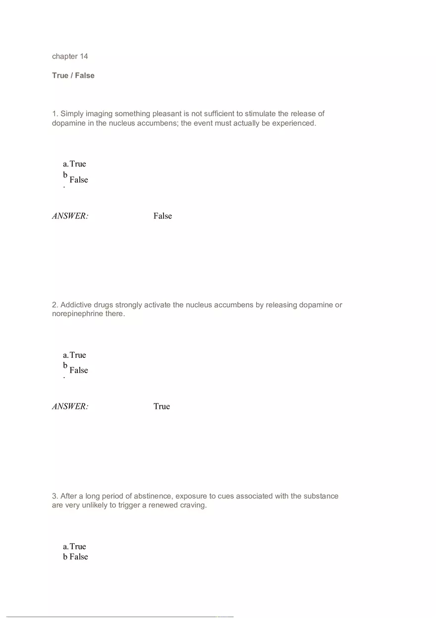 Drug Abuse Chapter 14 Answer Key Part 1 - Page 1