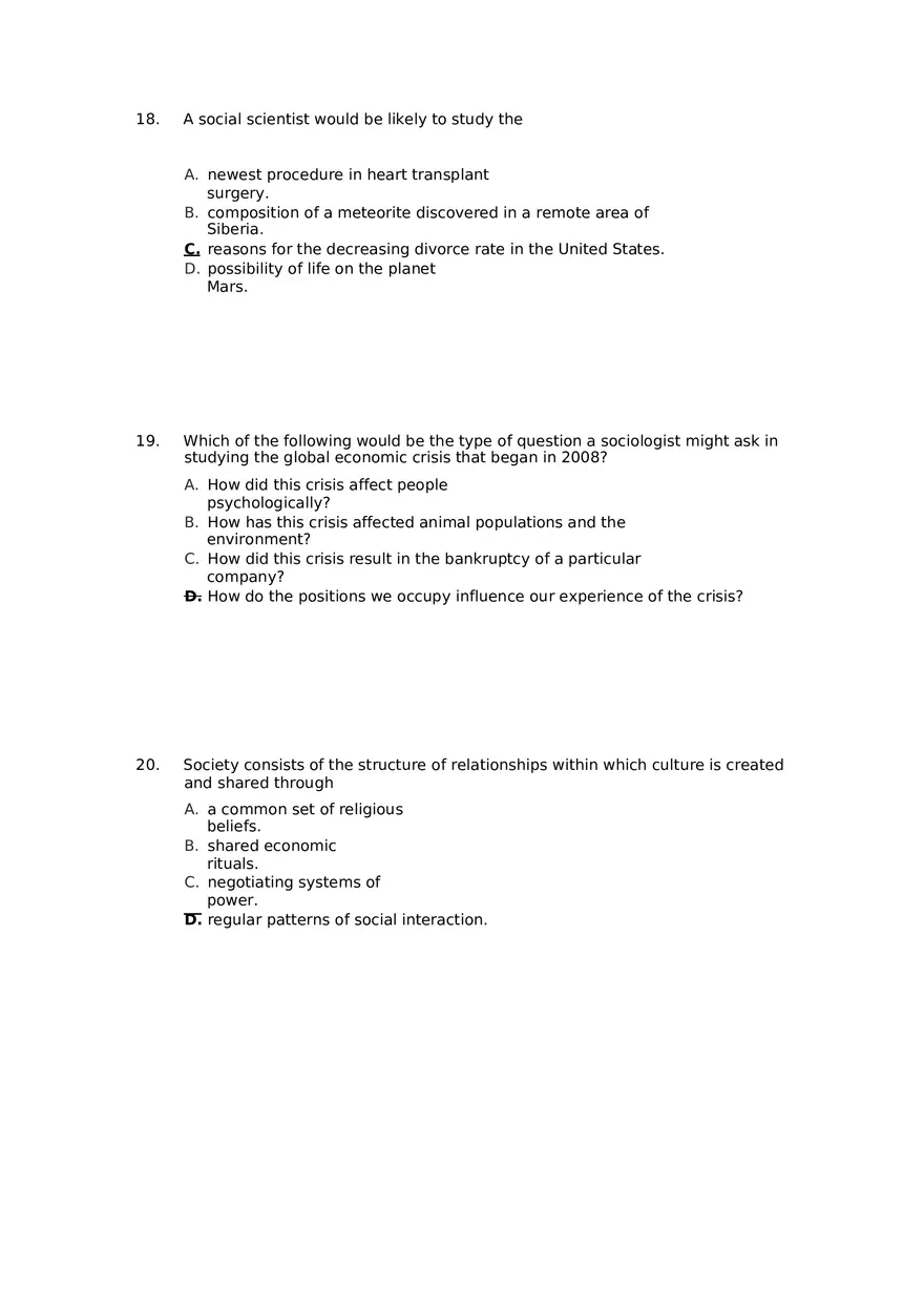 Chapter 01 The Sociological Imagination Answer Key Part 3 - Page 2