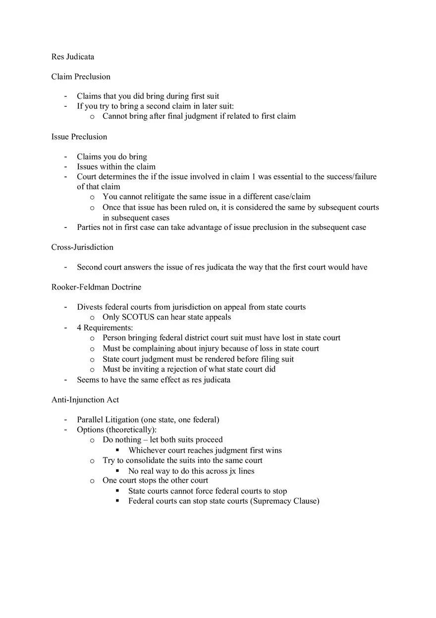 Federal Courts Outline Part 3 - Page 10