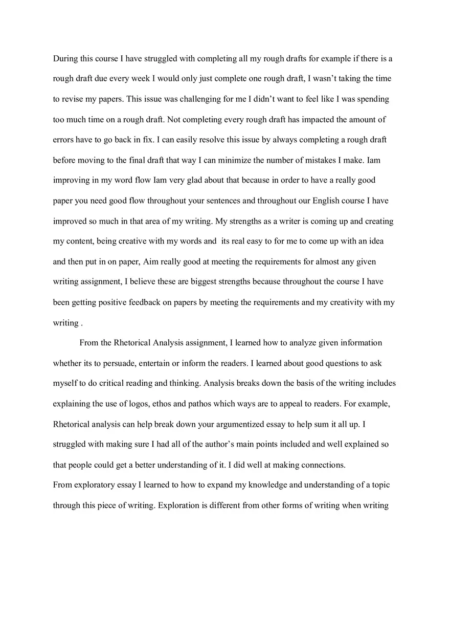 Reflection Essay Final Draft - Page 1