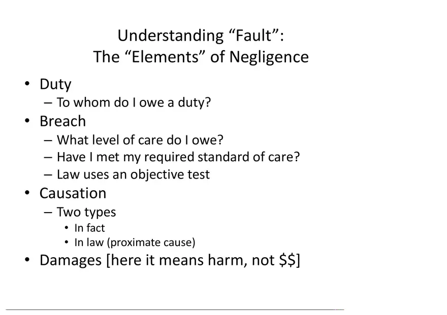 What is a Tort (Lecture) Part 3 - Page 8