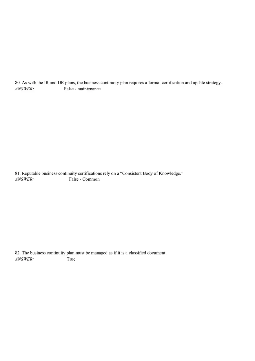 Business Continuity Answer Part 3 - Page 9