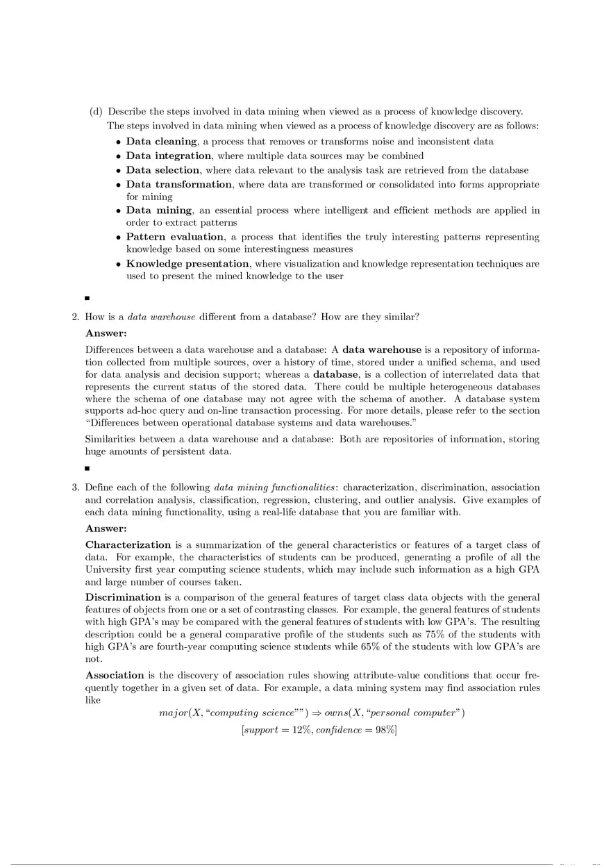 Solution Manual for Data Mining Chapter 1 - Page 2