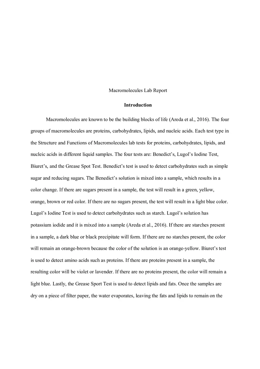 Macromolecules Lab Report - Page 1