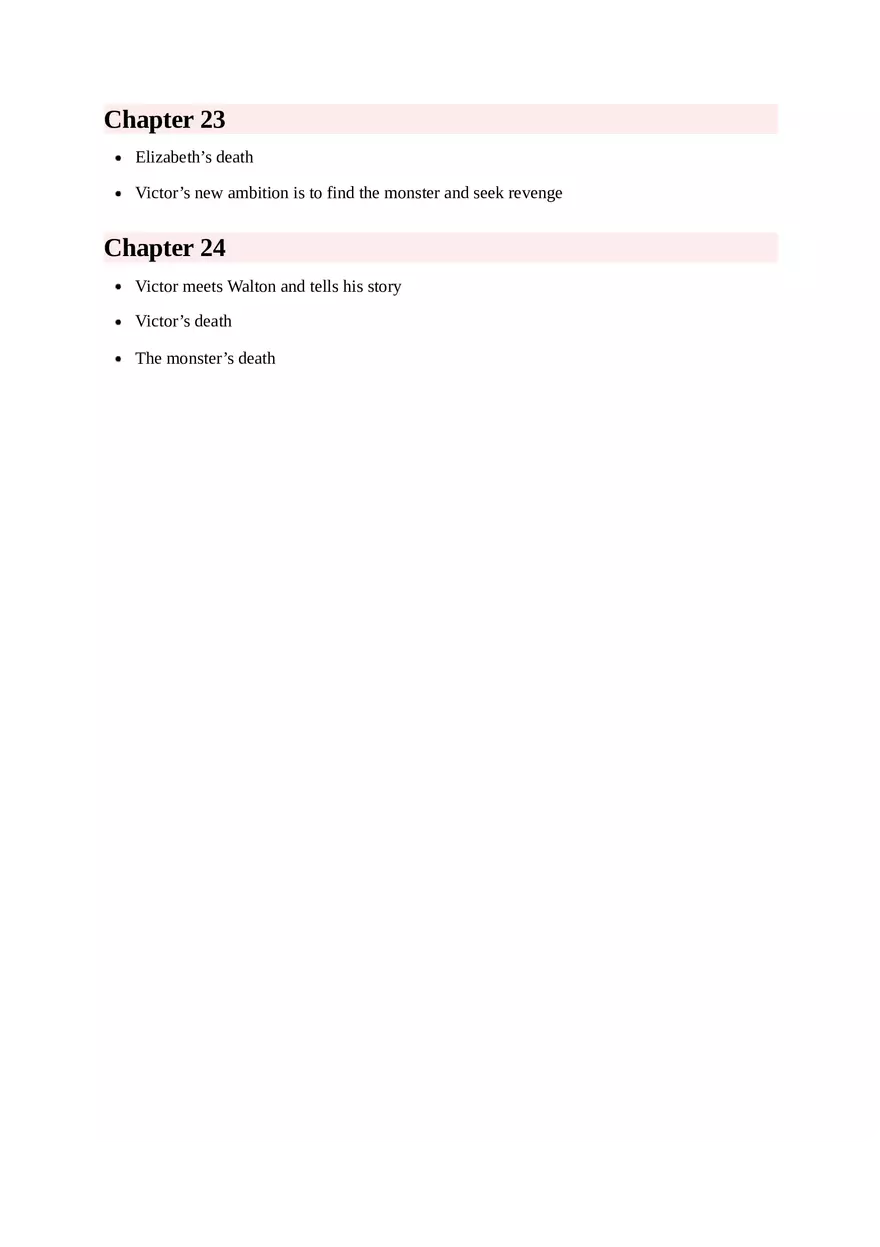 Frankenstein Timeline and Chapter Summaries - Page 4