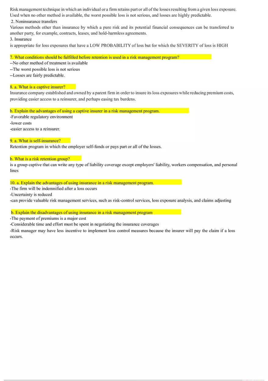 Insurance Quiz Study - Page 7