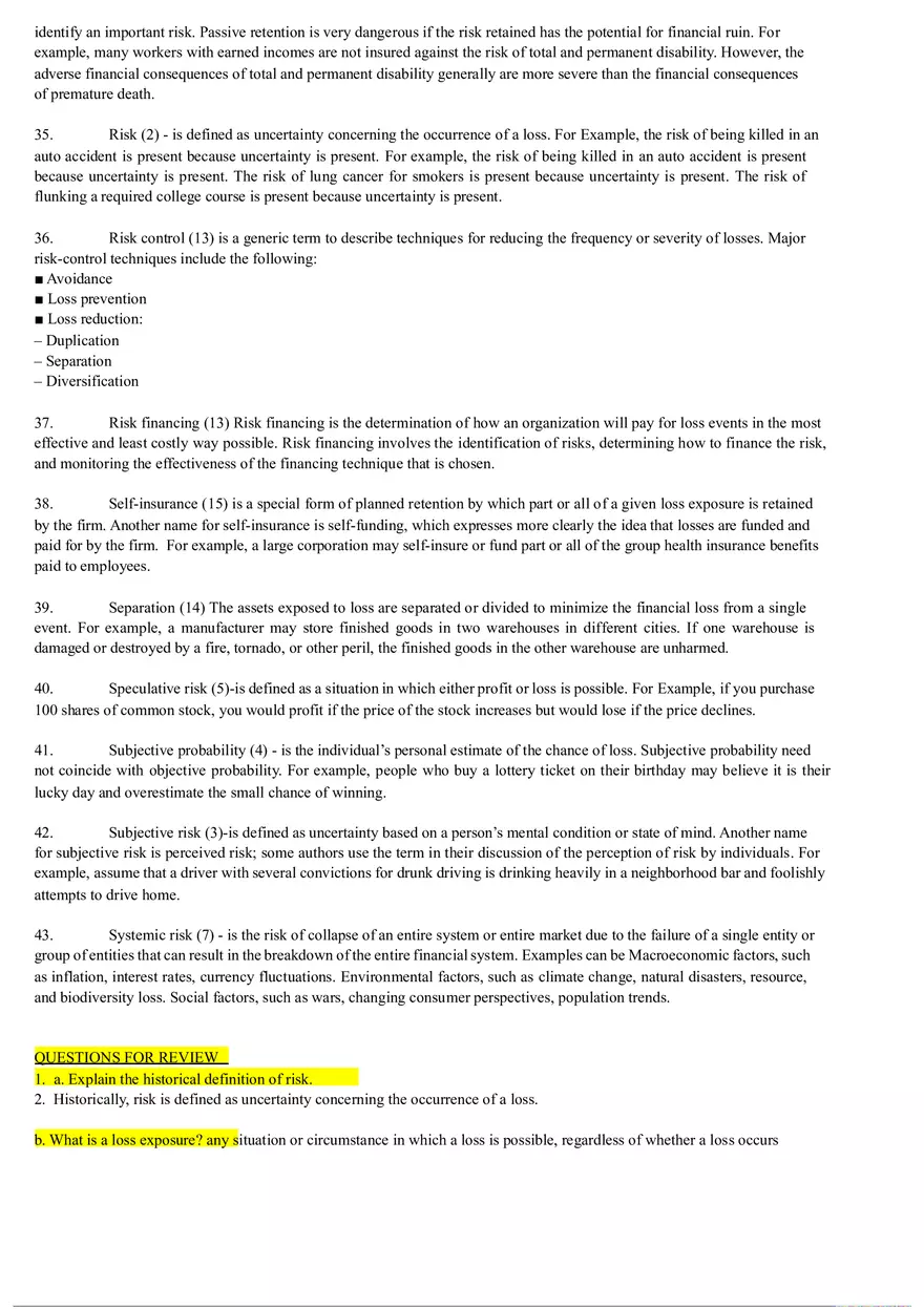 Insurance Quiz Study - Page 9