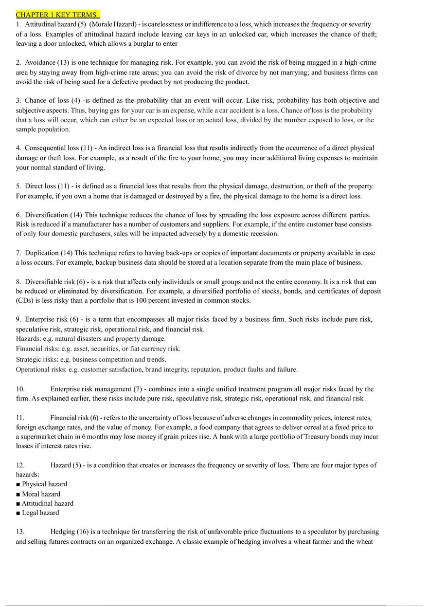 Insurance Quiz Study - Page 1