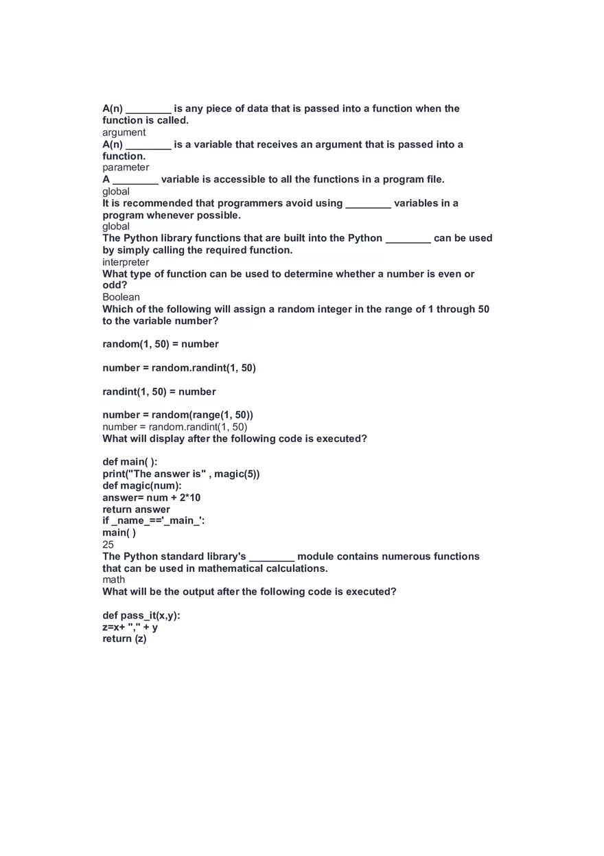 Python Notes 10 Answers - Page 4