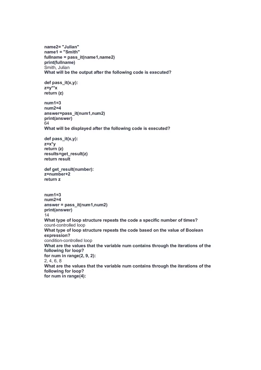 Python Notes 10 Answers - Page 5