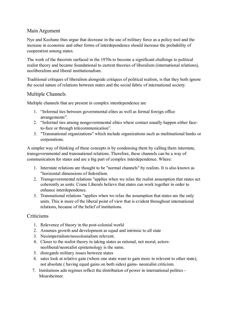 Complex Interdependence Theory - Page 2