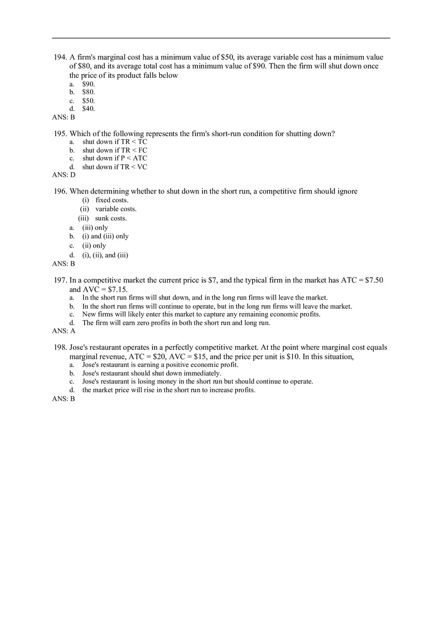 Chapter 14 Firms in Competitive Markets Answer Key Part 6 - Page 8