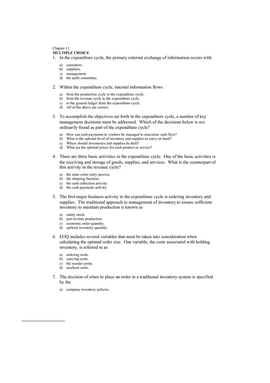 Accounting Information System Answer Key Chapter 11 - Page 8