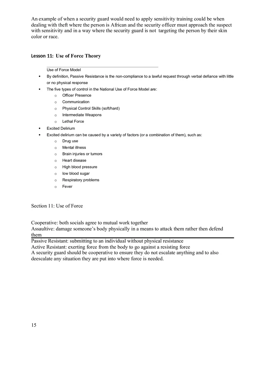 Security Guard Training Notes Questions and Answers - Page 7