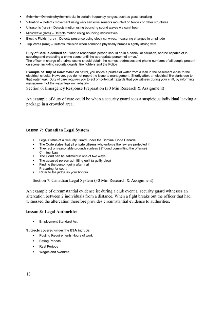 Security Guard Training Notes Questions and Answers - Page 5