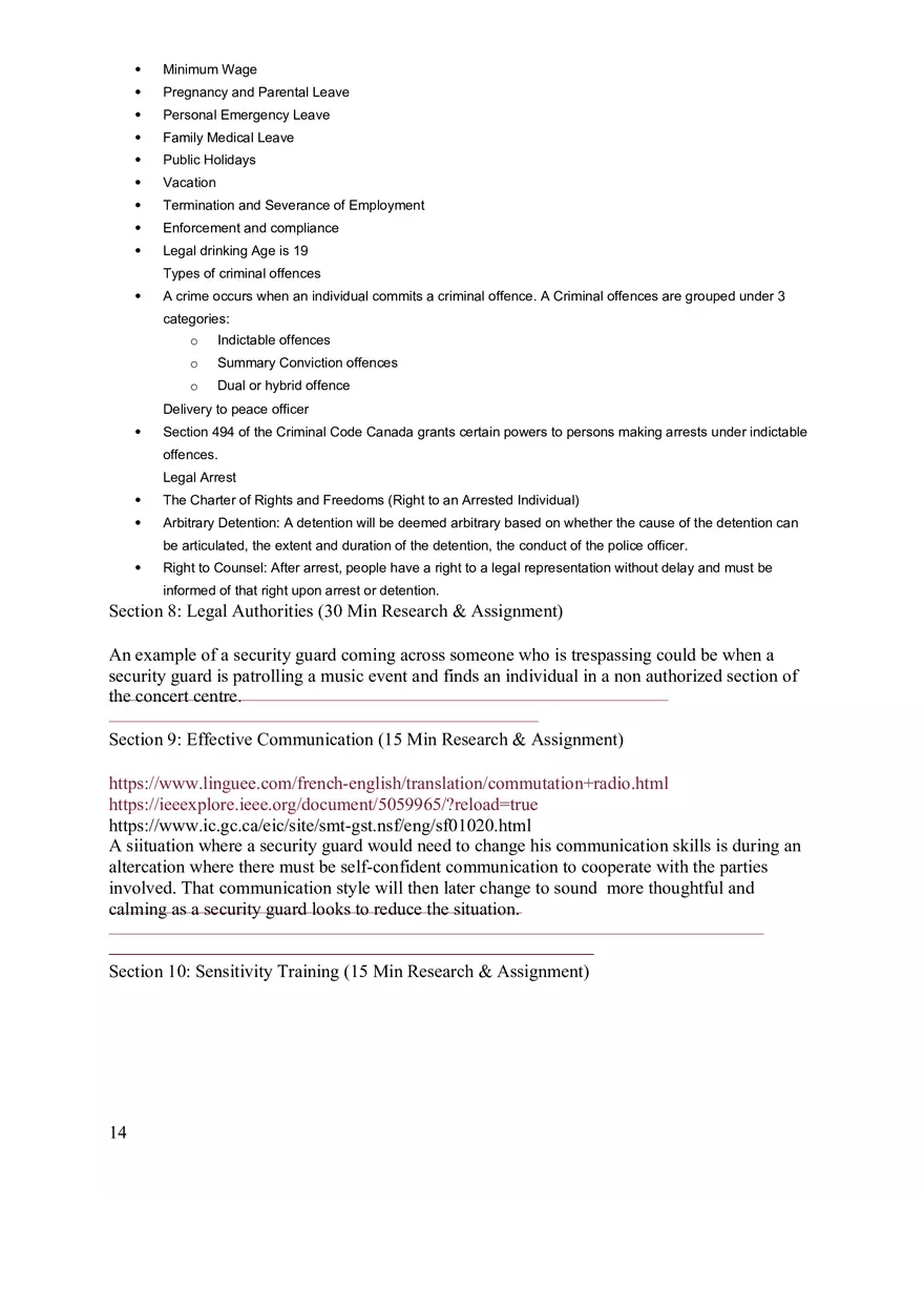 Security Guard Training Notes Questions and Answers - Page 6