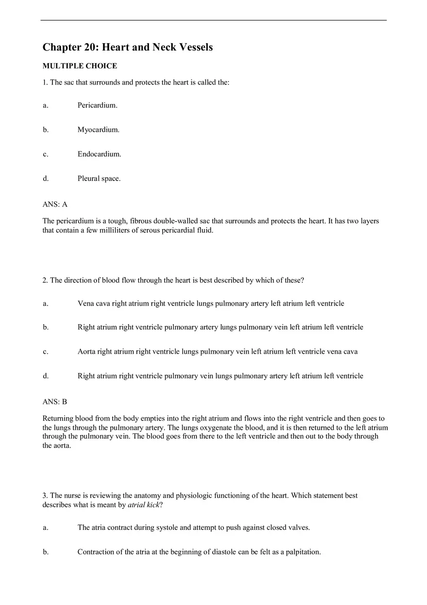 Chapter 20 Heart and Neck Vessels - Page 1