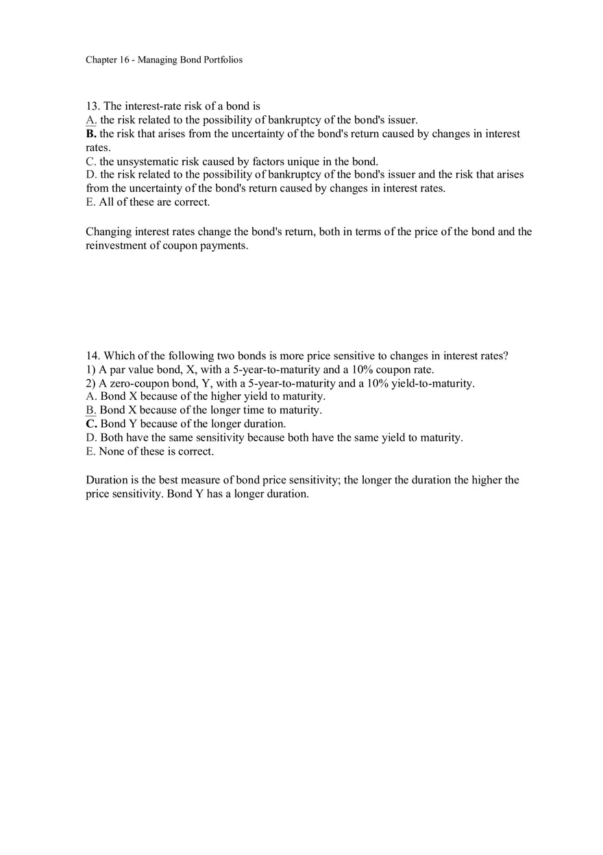 Managing Bond Portfolios Answer Key 1 - Page 7