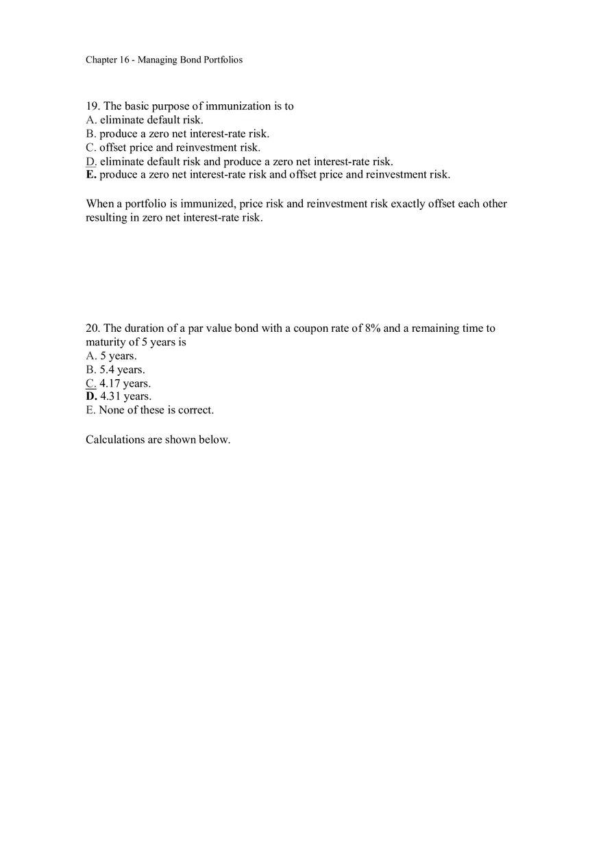 Managing Bond Portfolios Answer Key 1 - Page 10