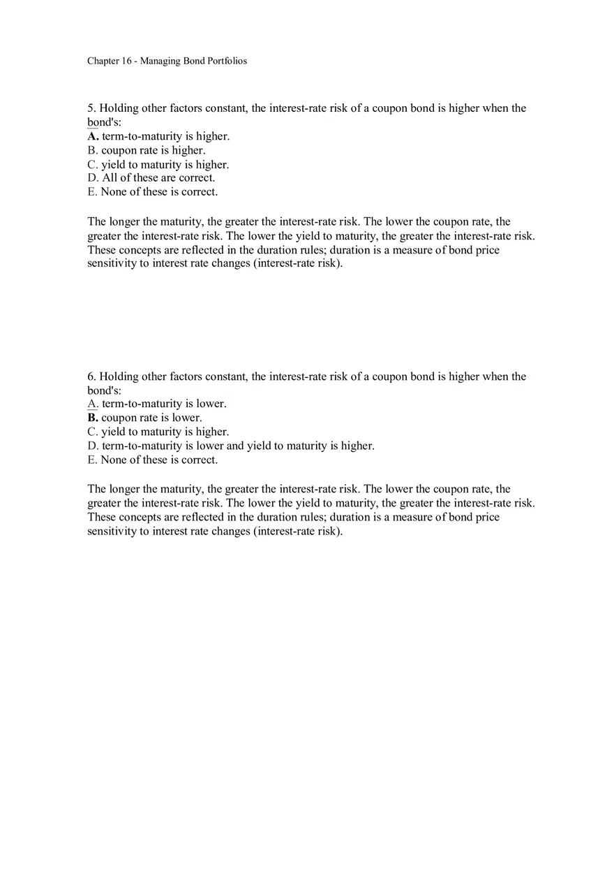 Managing Bond Portfolios Answer Key 1 - Page 3