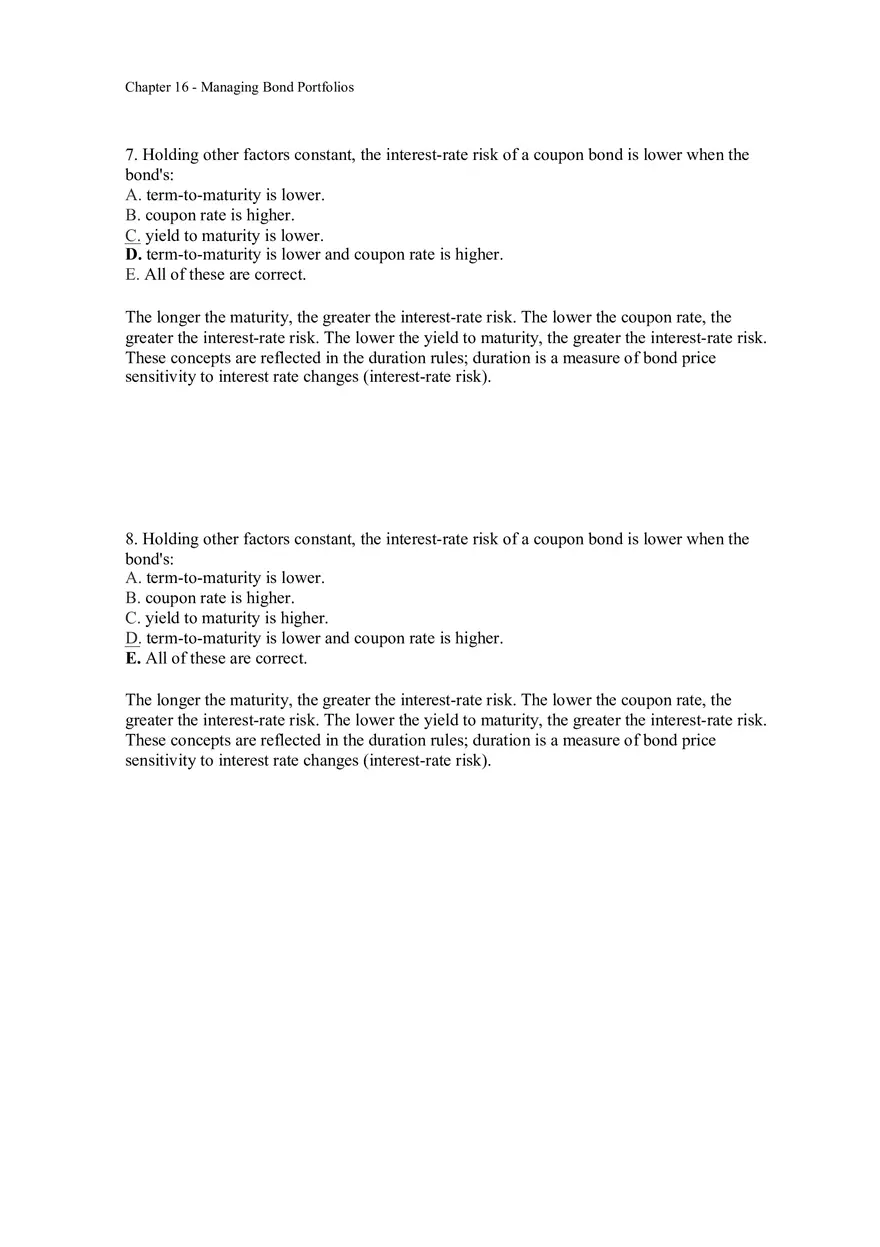 Managing Bond Portfolios Answer Key 1 - Page 4