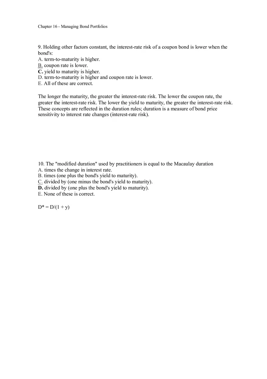 Managing Bond Portfolios Answer Key 1 - Page 5