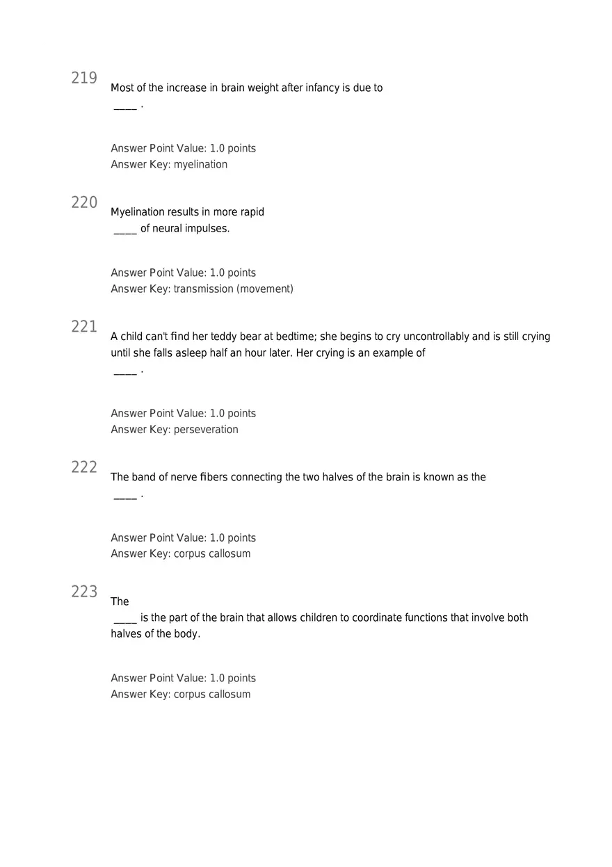 Early Childhood - Body and Mind Answers Part 8 - Page 1